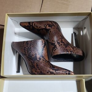 Micheal Kors Snake Print Mules